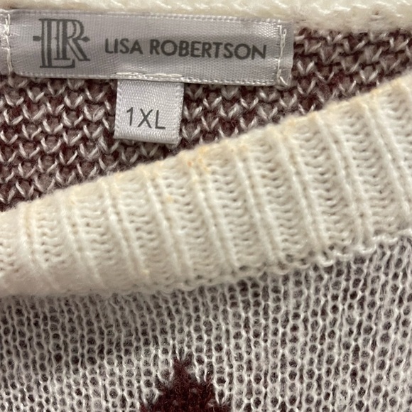 Lisa Robertson Star Design Sweater Size 1XL - Picture 3 of 4